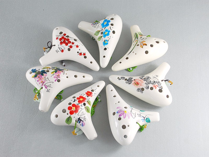 12孔圓頭型手繪陶笛