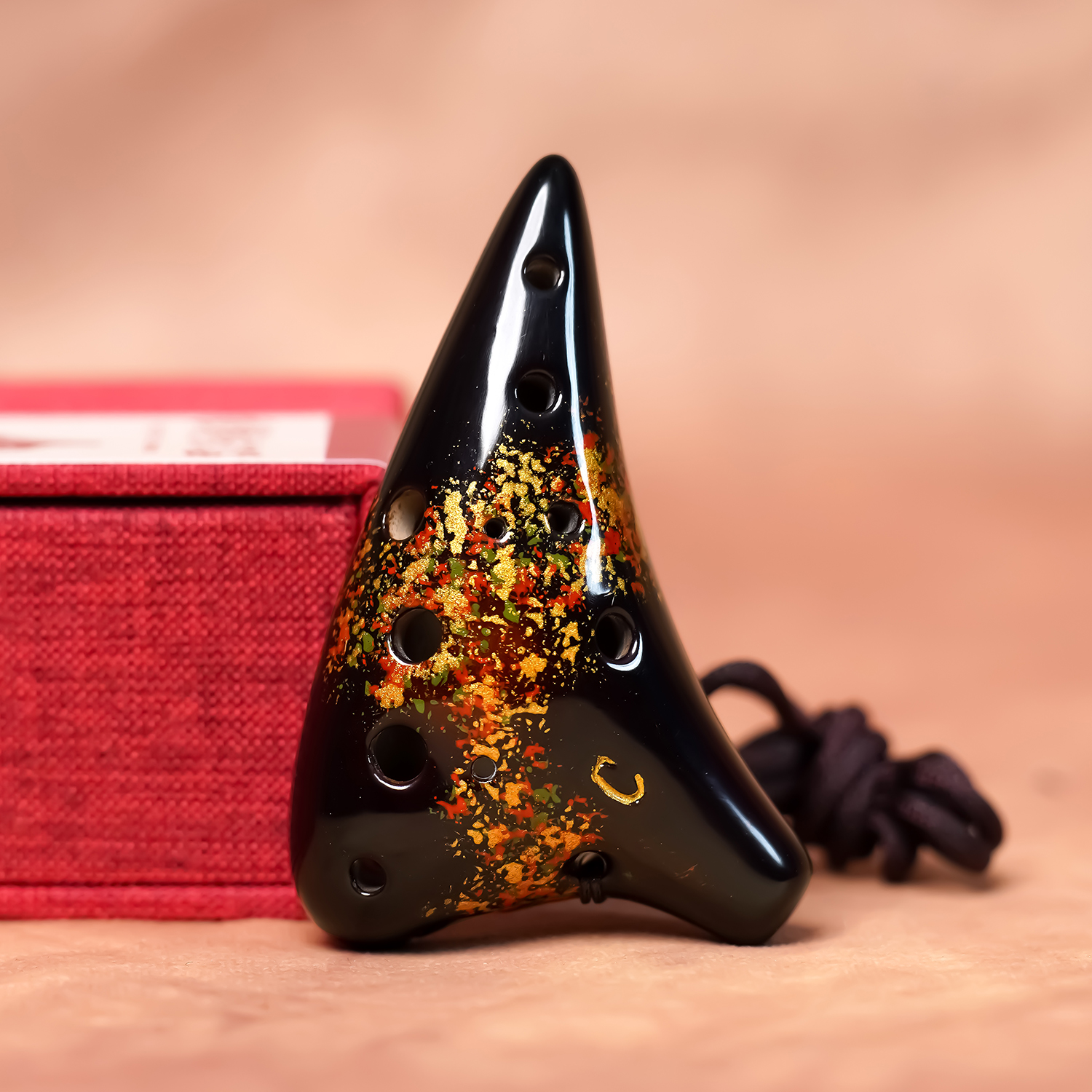 12孔大漆迷你陶笛