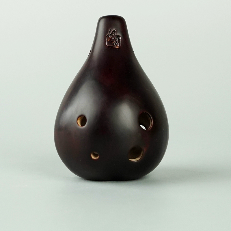 6孔福祿壽熏燒陶笛