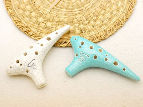 12孔圓頭型裂紋陶笛